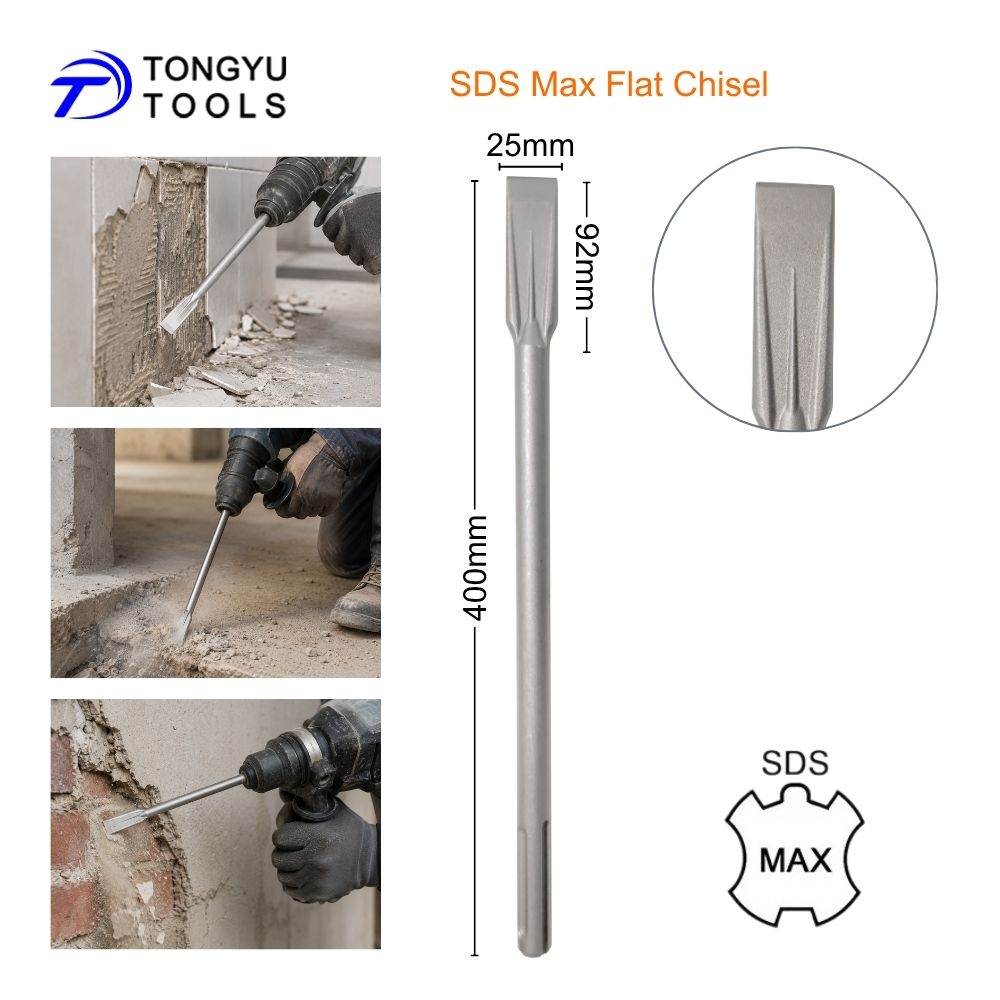 Rotary Hammer Chisel Bit Flat - مثقاب SDS Max المسطح 25x400 مم،