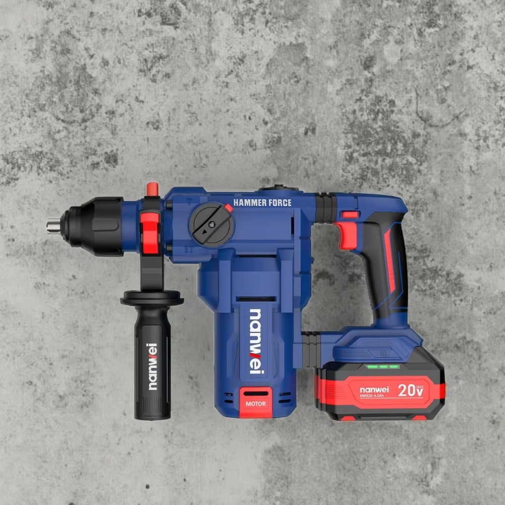 Cordless Rotary Hammer 20V Brushless - مثقاب دوار لاسلكي بدون فرشاة NANWEI