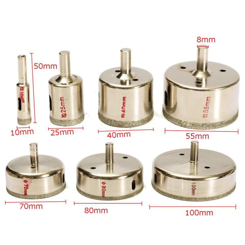 Core Drill Bit Diamond 100Mm - 7 قطع من مثاقب الحفر المعدنية
