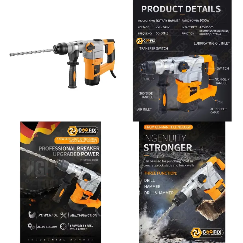 Rotary Hammer Drill 26Mm - 【CHIMU HOME】 مثقاب دوار SDS-Plus بقوة