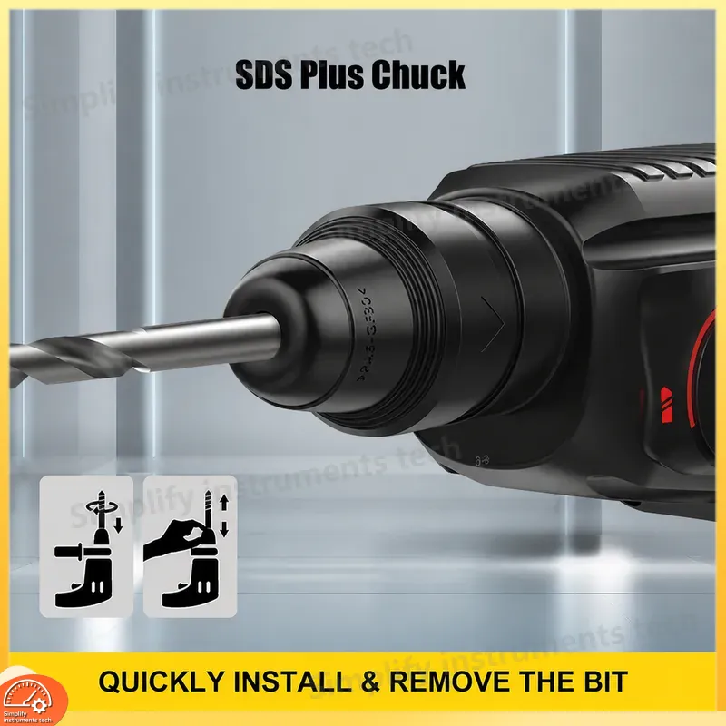 مثقاب دوار بقوة 800 واط مع نظا - مراجعة Rotary Hammer Drill Sds Plus 800W وسعره