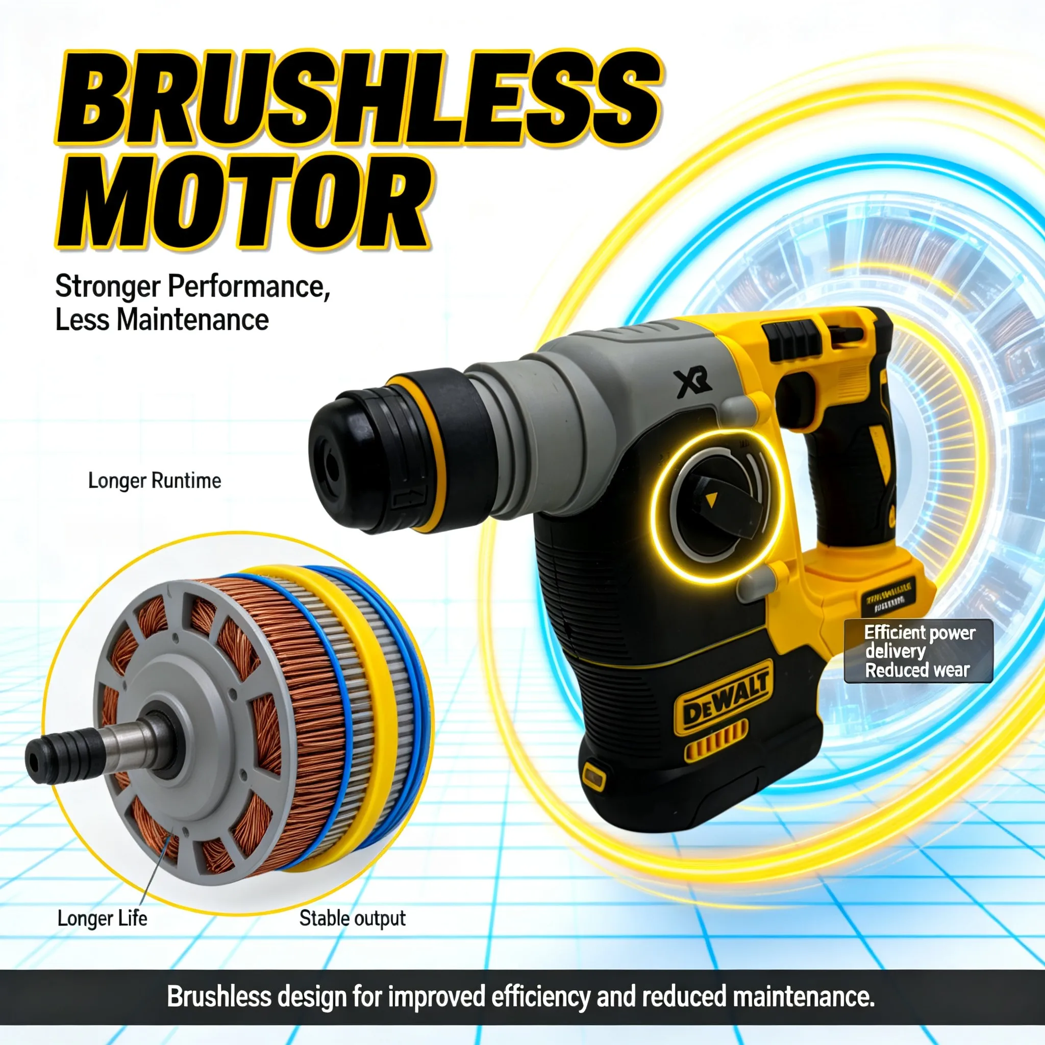 مثقاب دوار SDS بدون فرشاة من د - مراجعة Cordless Rotary Hammer 20V Brushless وسعره