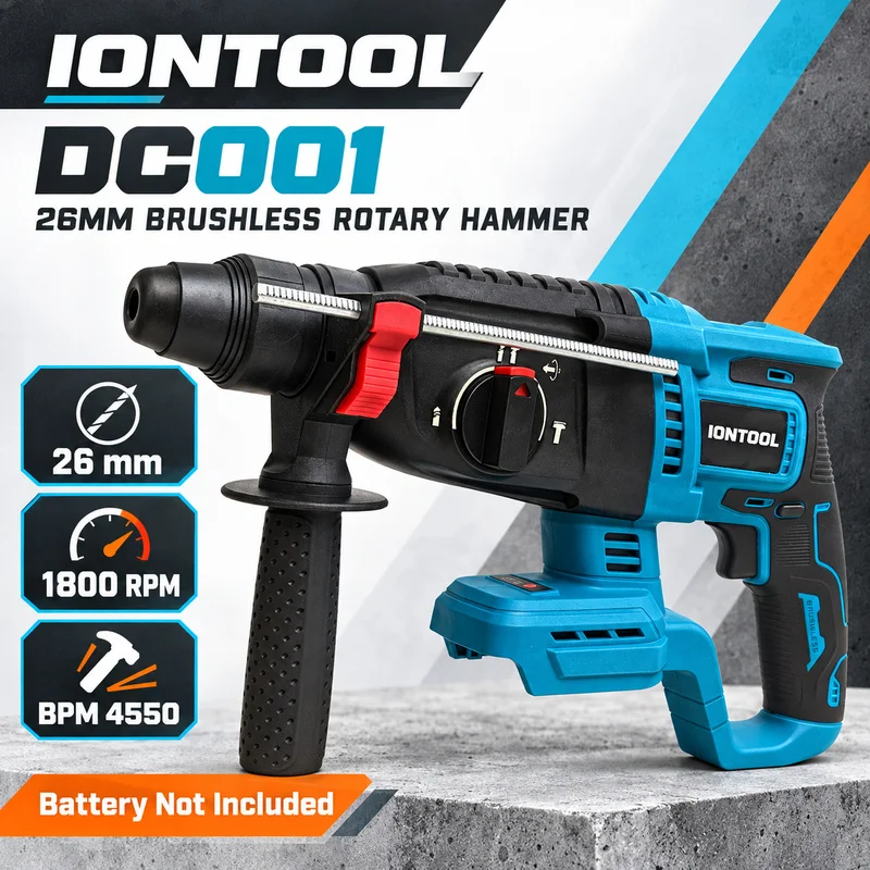 مثقاب دوار لاسلكي من IONTOOL ل - مراجعة Rotary Hammer Drill 26Mm وسعره