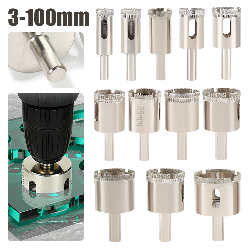 مثقاب زجاج ماسي مطلي 3-100 مم  - مراجعة Core Drill Bit Diamond 100Mm وسعره