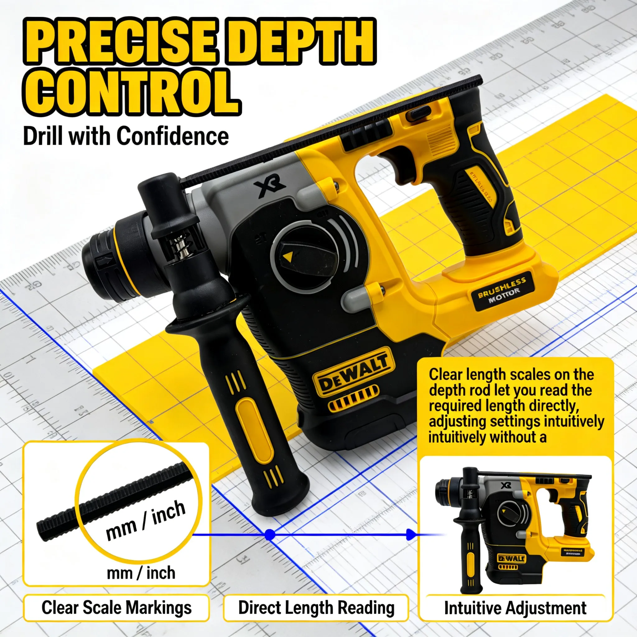 مثقاب دوار كهربائي لاسلكي من ن - مراجعة Cordless Rotary Hammer 20V Brushless وسعره