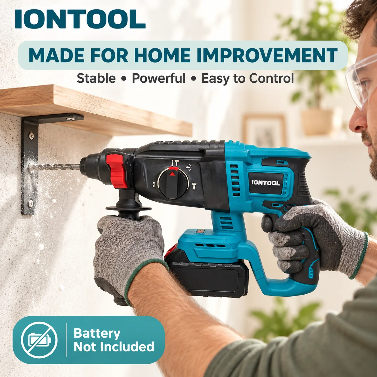 مطرقة دوارة لاسلكية من IONTOOL - مراجعة Rotary Hammer Drill 26Mm وسعره