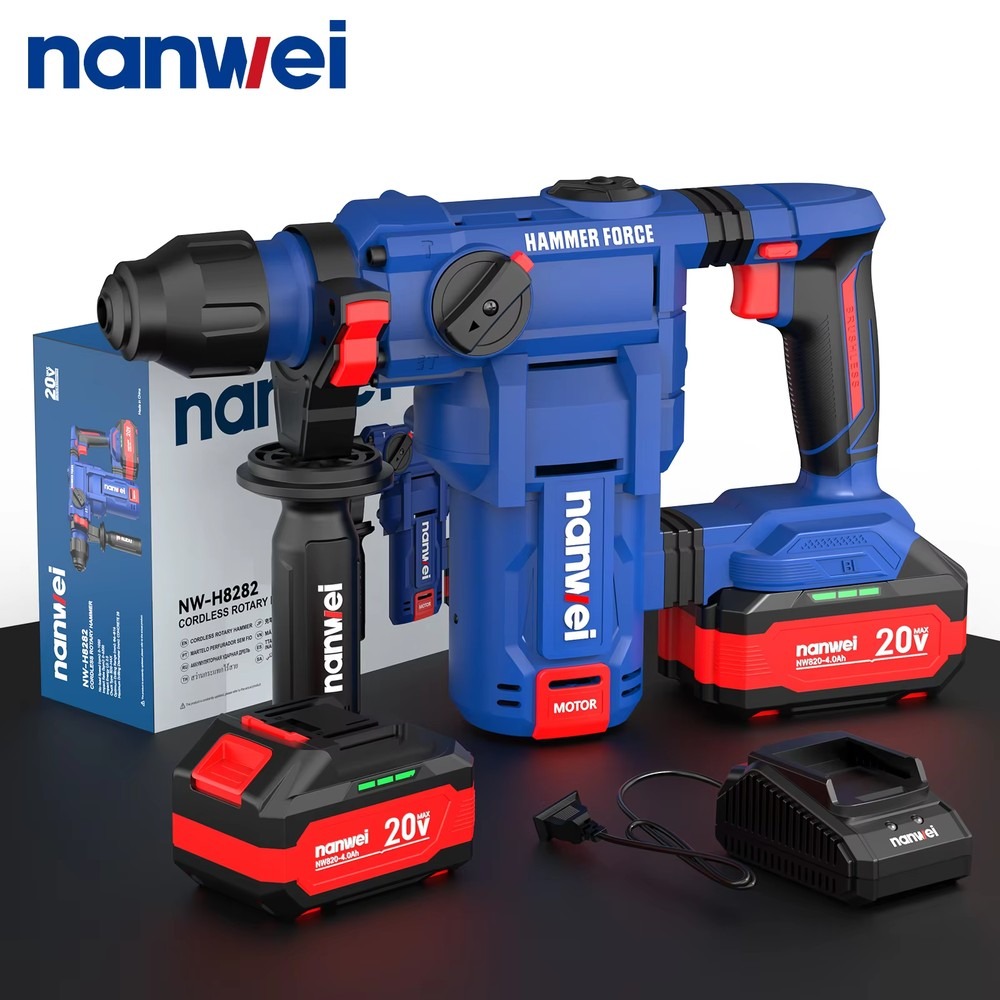 مثقاب دوار لاسلكي بدون فرشاة N - مراجعة Cordless Rotary Hammer 20V Brushless وسعره