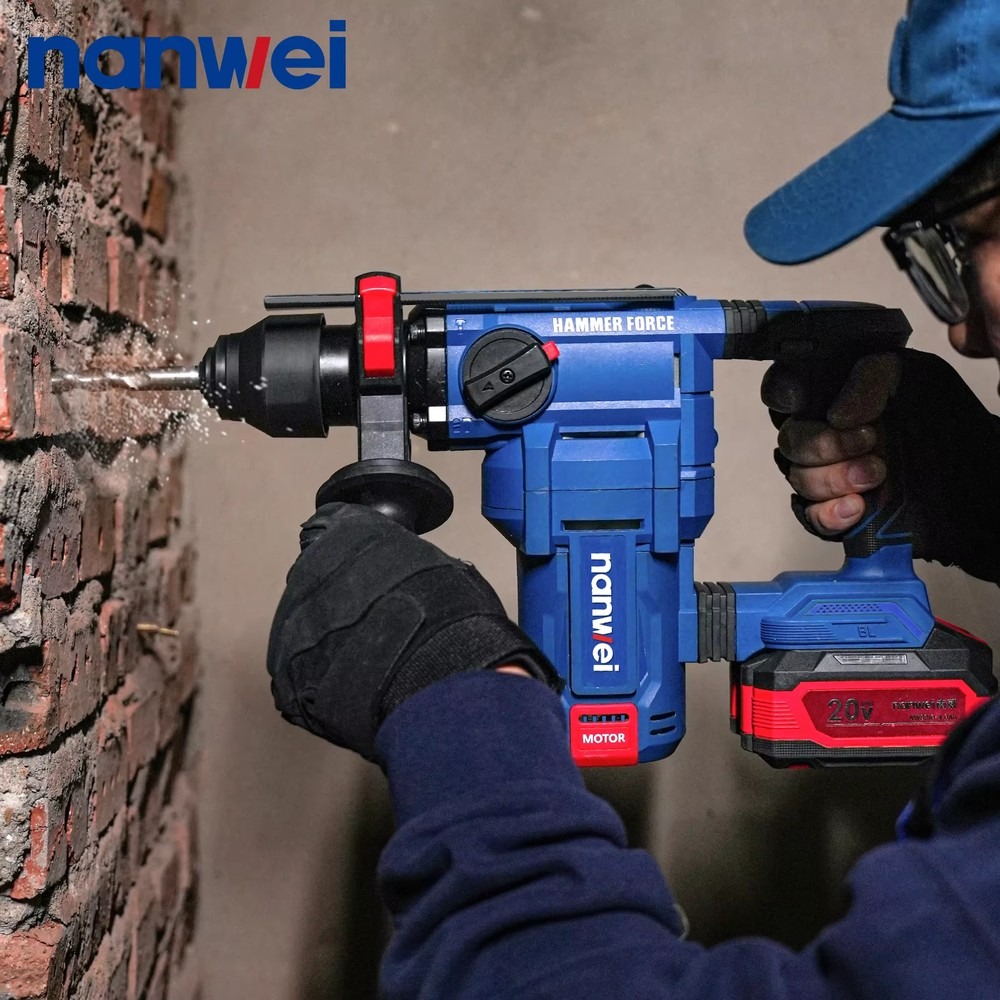 مثقاب دوار لاسلكي بدون فرشاة N - مراجعة Cordless Rotary Hammer 20V Brushless وسعره