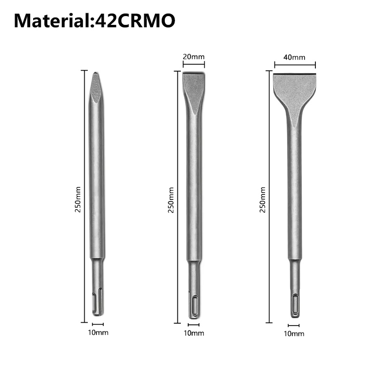 مجموعة أزاميل SDS-Plus للمثاقب - مراجعة Rotary Hammer Chisel Bit Flat وسعره