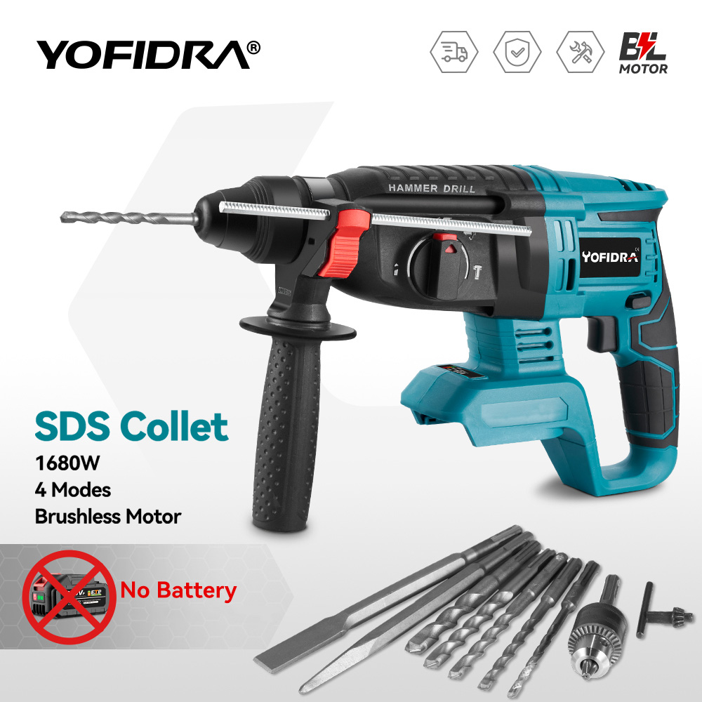 YOFIDRA 26 مللي متر مثقاب طرق  - مراجعة Rotary Hammer Drill 26Mm وسعره