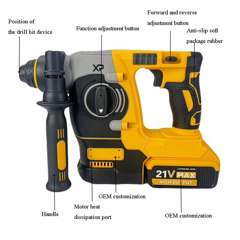 مطرقة تأثير دوارة بدون فرش، بط - مراجعة Rotary Hammer Drill 26Mm وسعره