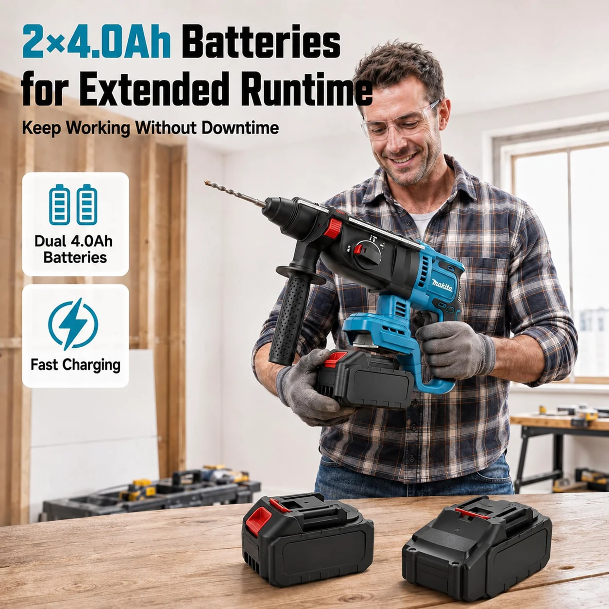 ماكيتا DHR242 18 فولت LXT ®    - مراجعة Rotary Hammer Drill 26Mm وسعره