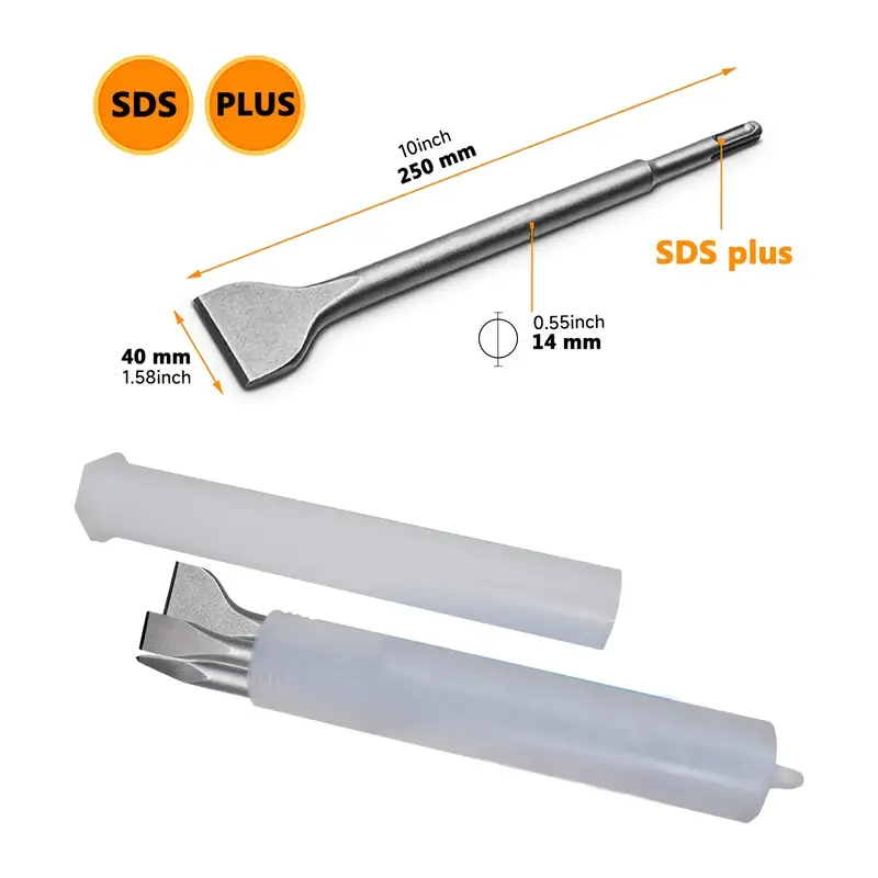 مجموعة إزميل SDS-Plus لمثقاب ا - مراجعة Rotary Hammer Chisel Bit Flat وسعره
