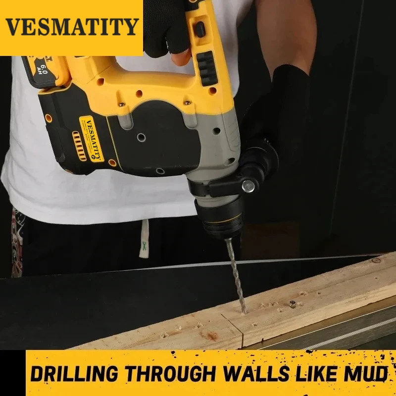 مطرقة حفر لاسلكية بوضعي تشغيل، - مراجعة Cordless Rotary Hammer 20V Brushless وسعره