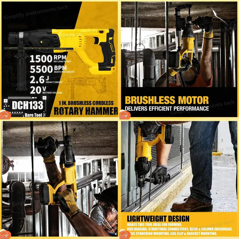 DCH133 مطرقة دوارة لاسلكية بدو - مراجعة Cordless Rotary Hammer 20V Brushless وسعره
