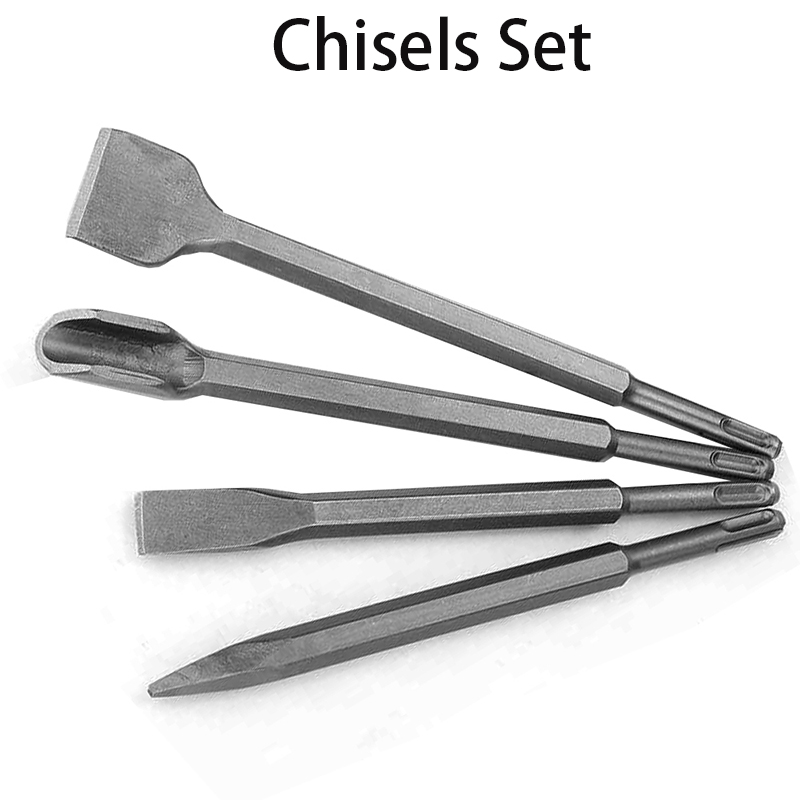 أداة حفر كهربائية SDS متعددة ا - مراجعة Rotary Hammer Chisel Bit Flat وسعره