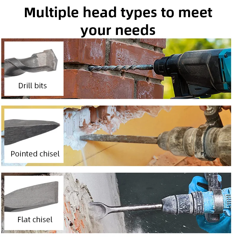 طقم أدوات 17 قطعة من رؤوس الحف - مراجعة Rotary Hammer Chisel Bit Flat وسعره