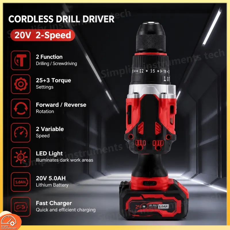 مثقاب طرق لاسلكي بدون فرشاة 18 - مراجعة Hammer Drill Concrete 13Mm وسعره